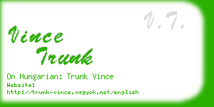 vince trunk business card